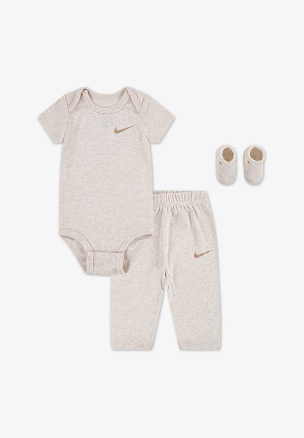 POINTELLE UNISEX SET - Leggings - Trousers - pale ivory heather