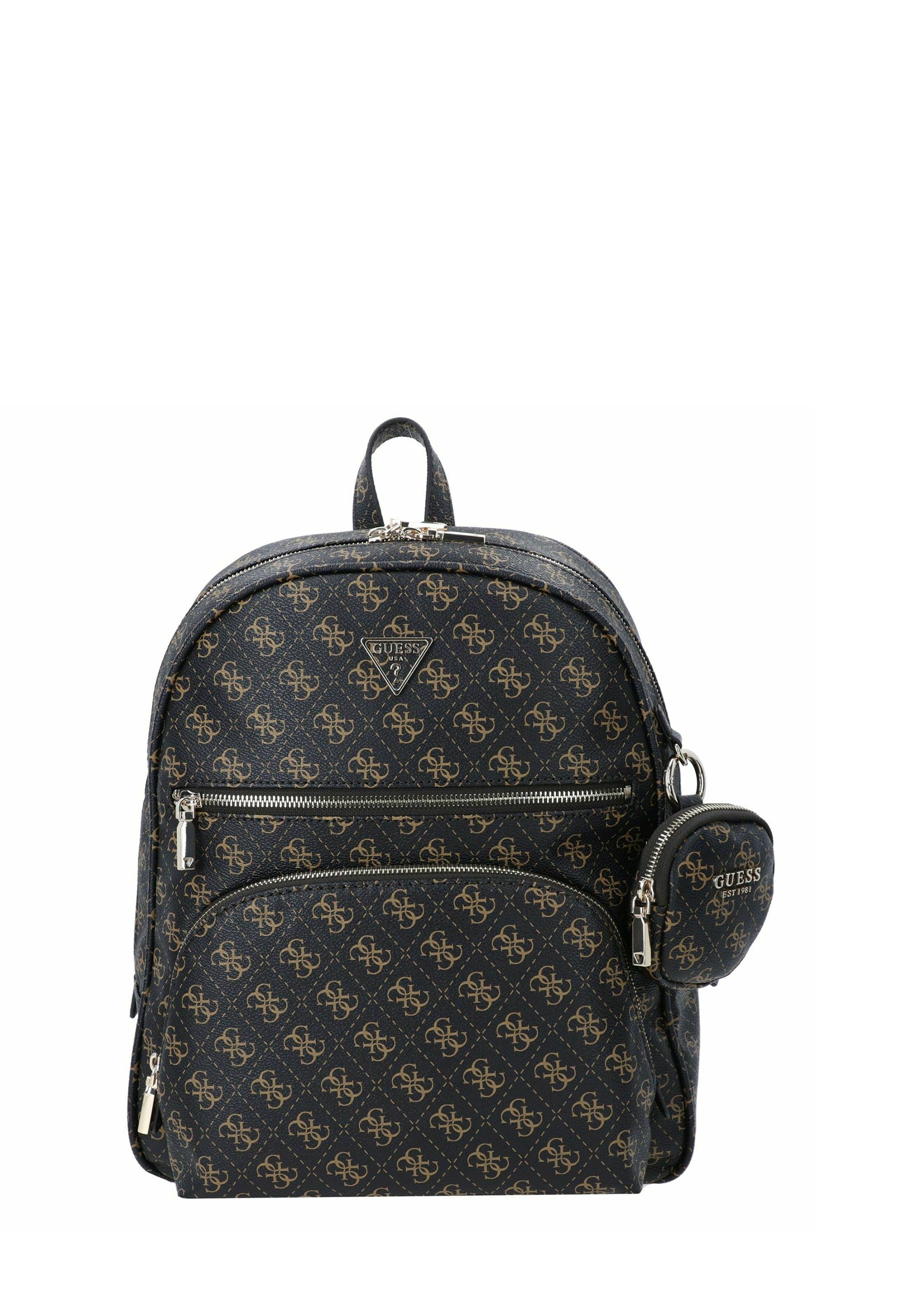 GUESS Black and Gold Patterned Backpack Guess Rucksack - mehrfarbig schwarz/black - Zalando.ie main image 4