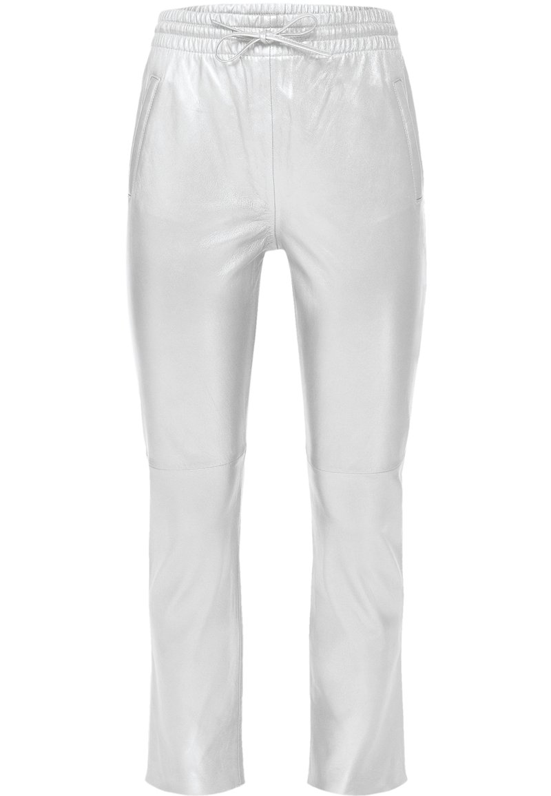 Oakwood Leren broek zilverkleurig