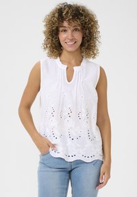 Cream - BRODERI ANGLAIS SLEEVELESS - Blouse - snow white Thumbnail Image 1