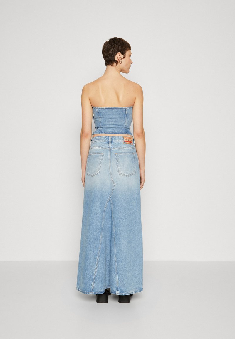 Jupe Crayon Droite Zara Pour Femme - Bleue, Taille XS, Coton, Fermeture éclair, Longueur Genou
