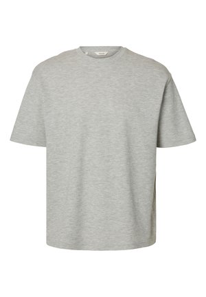 Selected, SLMLOOSEOSCAR - T-paita - light grey melange
