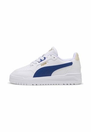 Puma, PUMA - SNEAKERS RAGAZZO IN SIMILPELLE - Sneaker low - white-clyde royal- gold