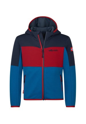 TROLLKIDS, KIDS SOGNDAL JACKET XT UNISEX - Zip-up sweatshirt - alpine blue/mystic blue/bright red