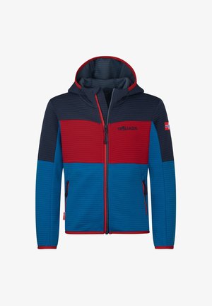 TROLLKIDS, KIDS SOGNDAL JACKET XT UNISEX - Zip-up sweatshirt - alpine blue/mystic blue/bright red