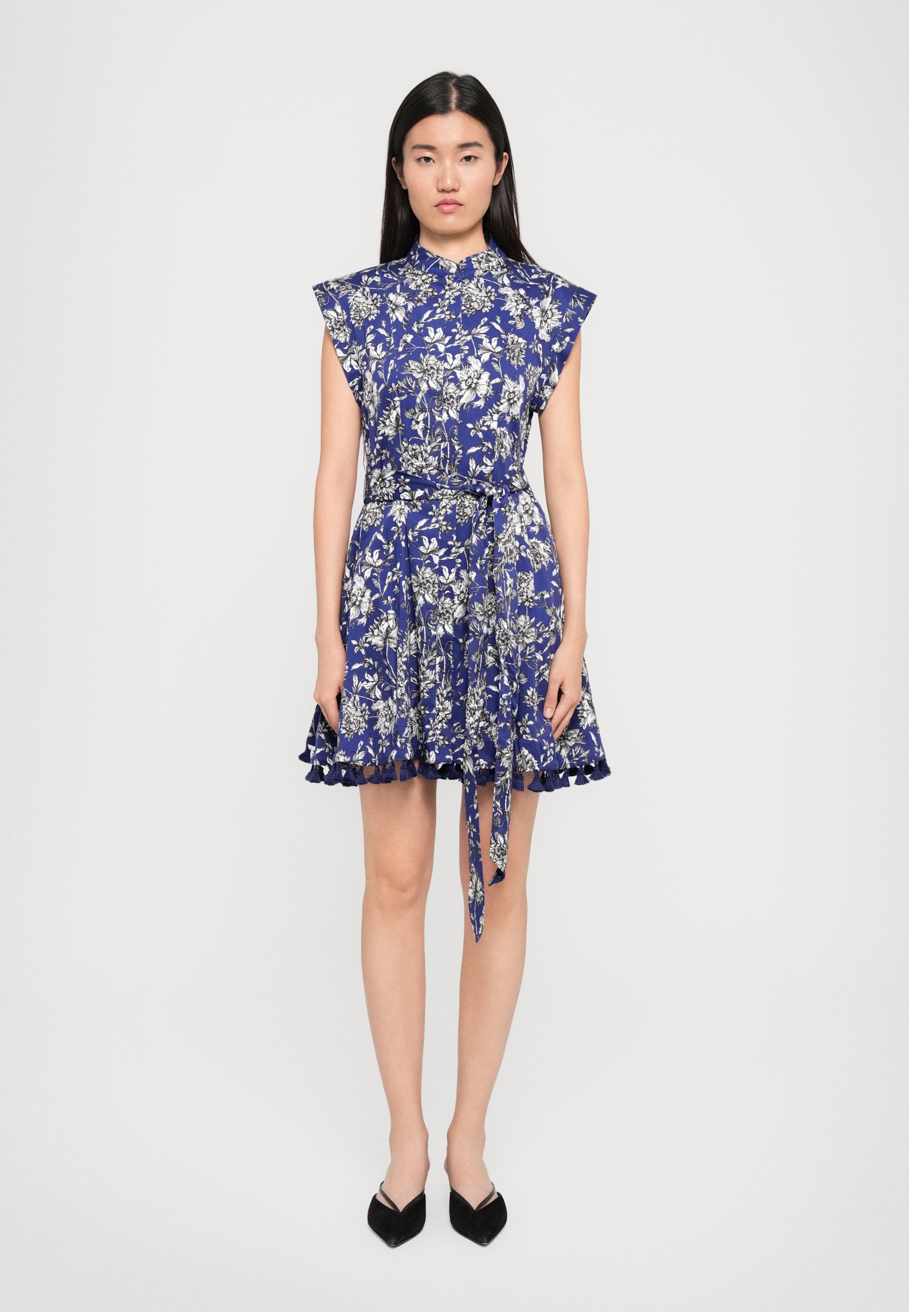 Alice + Olivia LUCY CUFFED CAP MINI DRESS - Shirt dress - blooming