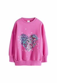 Next REGULAR FIT - Mikina - pink disco heart embellished