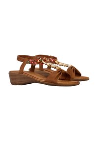 Divine Factory Sandales compensées - camel