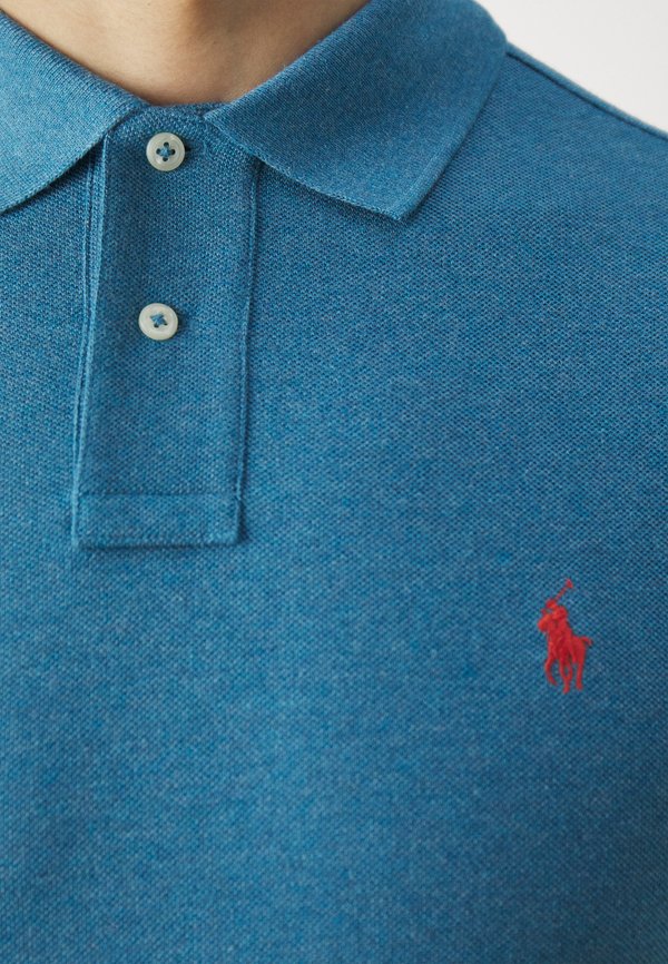 SLIM FIT MESH POLO SHIRT - Polo shirt - marine heather4