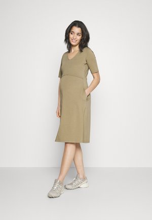 Boob DRESS MID SLEEVE - Φόρεμα από ζέρσεϊ - green khaki