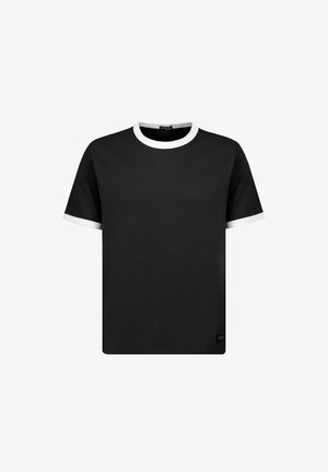 Sublevel, SUBLEVEL BASIC T-SHIRT MIT KONTRASTFARBE - Basic T-shirt - black
