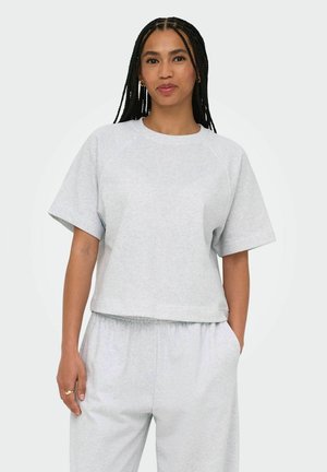 ONLY, T-shirt basique - light grey melange