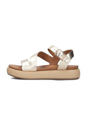 Platform sandals - gold-coloured
