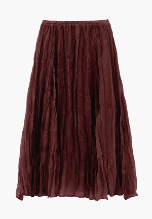 OXXO, OXXO HIGH WAIST ZIPPER DETAILED LONG A-LINE SKIRT - Gonna lunga - spiced apple