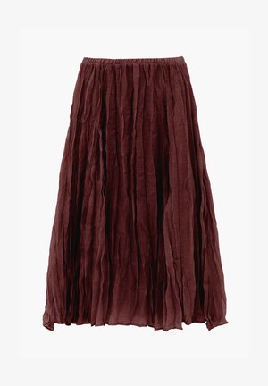 OXXO, OXXO HIGH WAIST ZIPPER DETAILED LONG A-LINE SKIRT - Maxirock - spiced apple