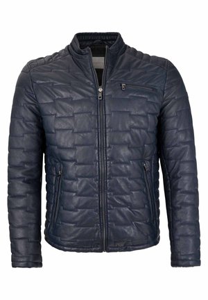 Lederjacke - navy