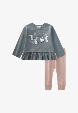 SET - Tajice-hlače - metallic green