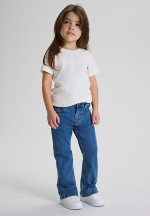 Polarn O. Pyret, HARPER STRETCHY - Flared jeans - light denim