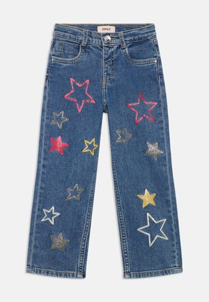 KMGCARLY STRAIGHT STAR - Calças de ganga de perna direita - medium blue denim