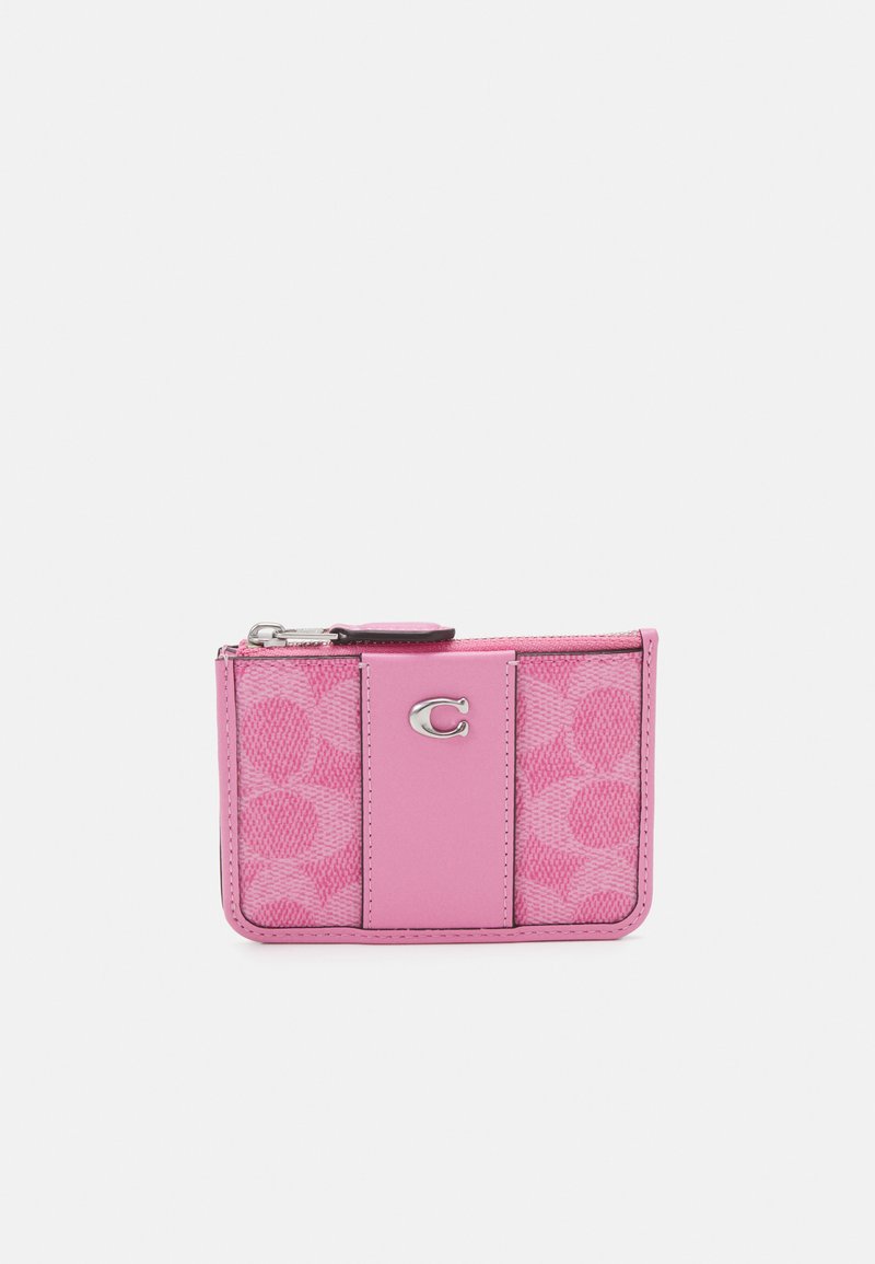 COACH ESSENTIAL MINI ID CARD CASE IN SIGNATURE CANVAS - Peněženka - vivid pink