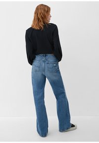 QS LANGARM MIT STEHKRAGEN - Blouse - schwarz