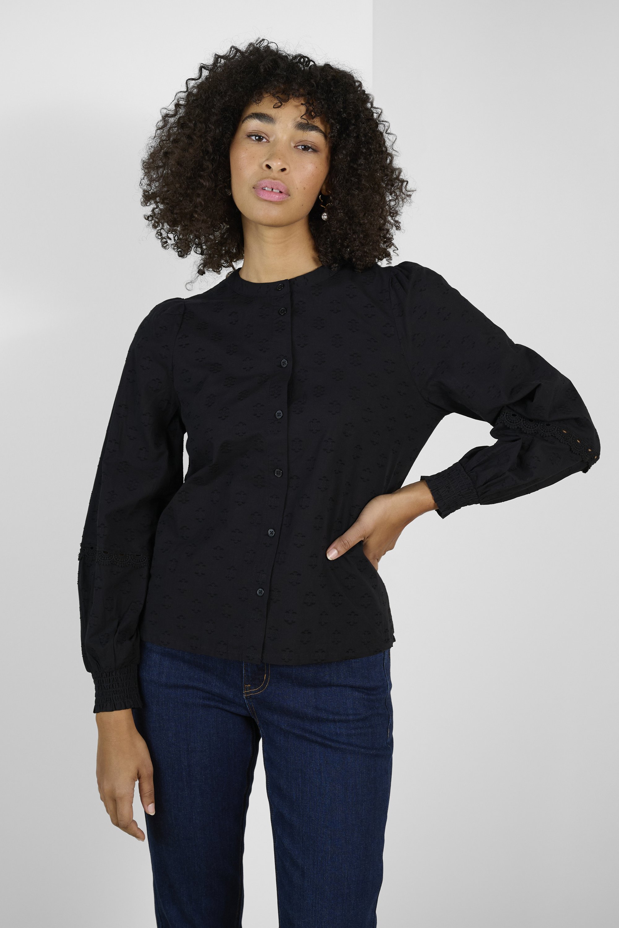 Kaffe KAENYA Camicia black deep/nero-screziato Zalando