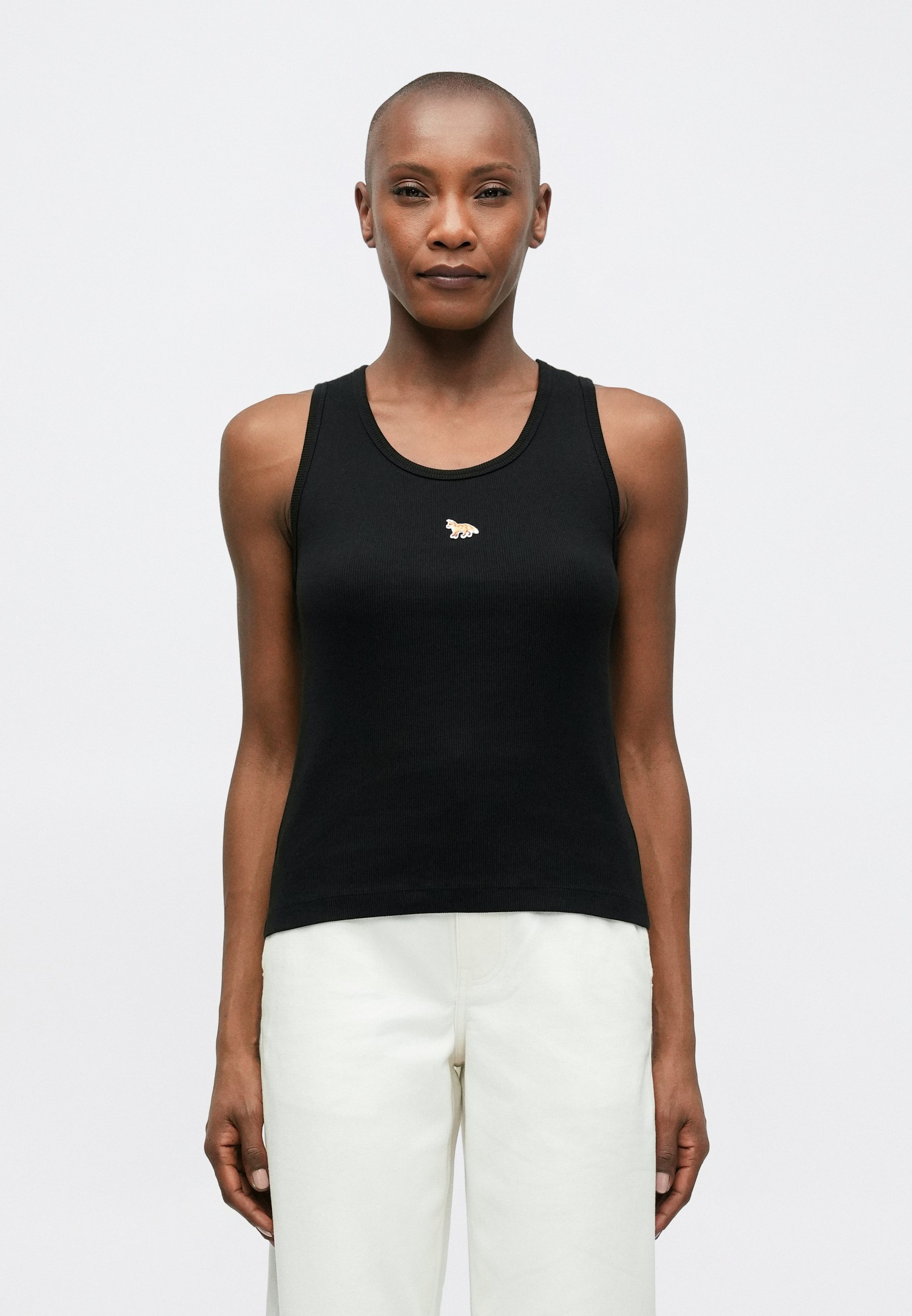 Maison Kitsuné BABY FOX TANK - Top - black - Zalando.co.uk