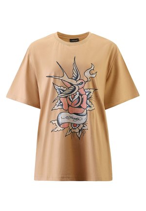 Ed Hardy, HUMMER BIRD - T-shirts print - brown