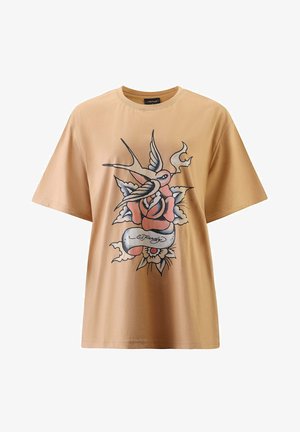 Ed Hardy, HUMMER BIRD - T-shirts print - brown