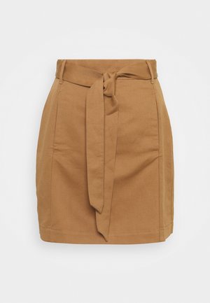 UTILITY MINI TIE BELT - Minifalda - afternoon latte