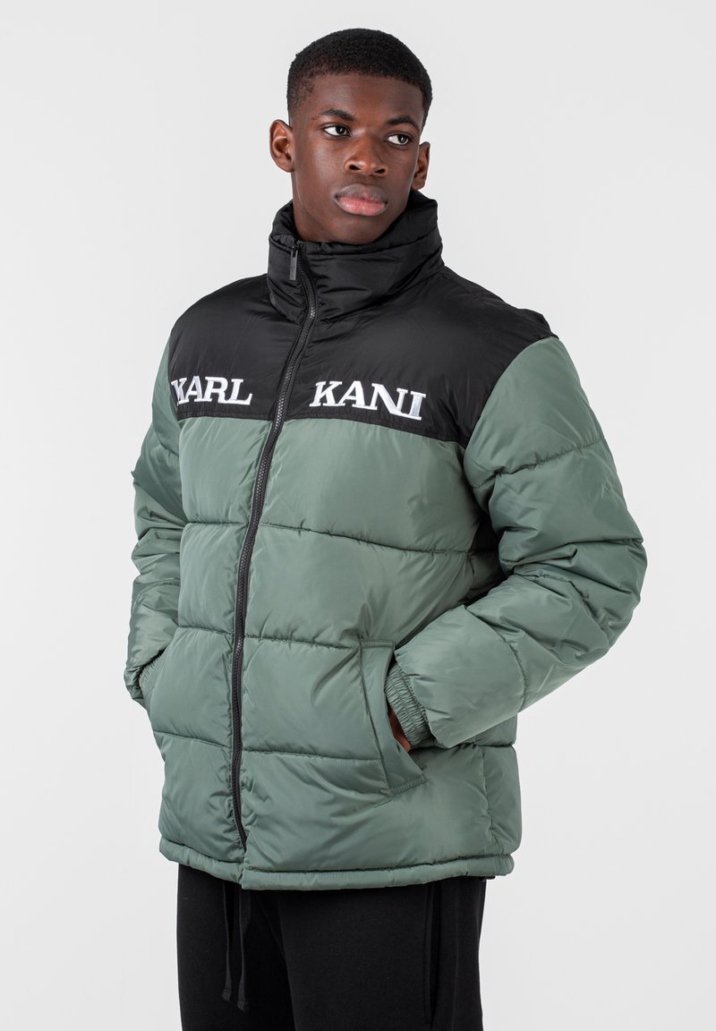 Karl Kani RETRO ESSENTIAL PUFFER Winterjacke dusty green/grün