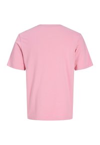 Roze katoenen T-shirt met een ronde hals en korte mouwen. Soepele textuur, klassieke pasvorm en zonder zichtbare patronen of hardwaredetails.