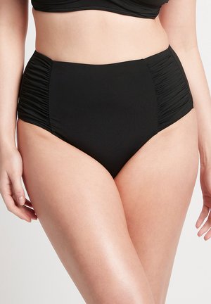 GATHERED SIDE HIGH WAIST - Bikinibroekje - black