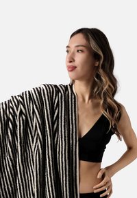 MAЯSIKØH STRIPED - Rantapyyhe - black
