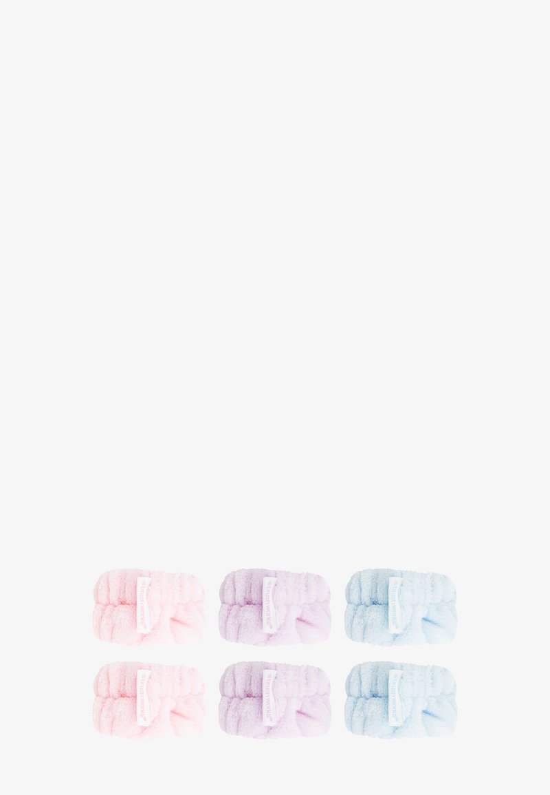 Brushworks - BRUSHWORKS PASTEL MICROFIBRE WRIST WASH BANDS - 3 PAIRS - Bath and Body Tool, Ampliar