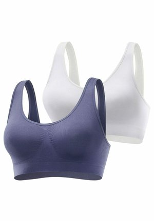 LASCANA, 2 PACK - Bustier - marine/weiß