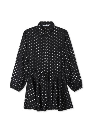 Terranova A POIS GRANDI - Abito a camicia - nero