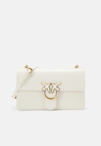 Pinko LOVE ONE CLASSIC LIGHT  - Taška s příčným popruhem - bianco nembo/antique gold-coloured
