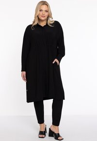 YOEK WITH LONG SLEEVES - Hemdbluse - black