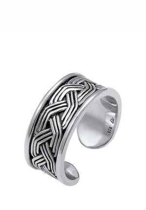 BRAIDED DESIGN STRUCTURED - Gredzens - silberfarben