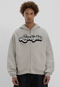 LOW LIGHTS STUDIOS® TRENDY ZIP HOODIE - Camisola com fecho - light grey