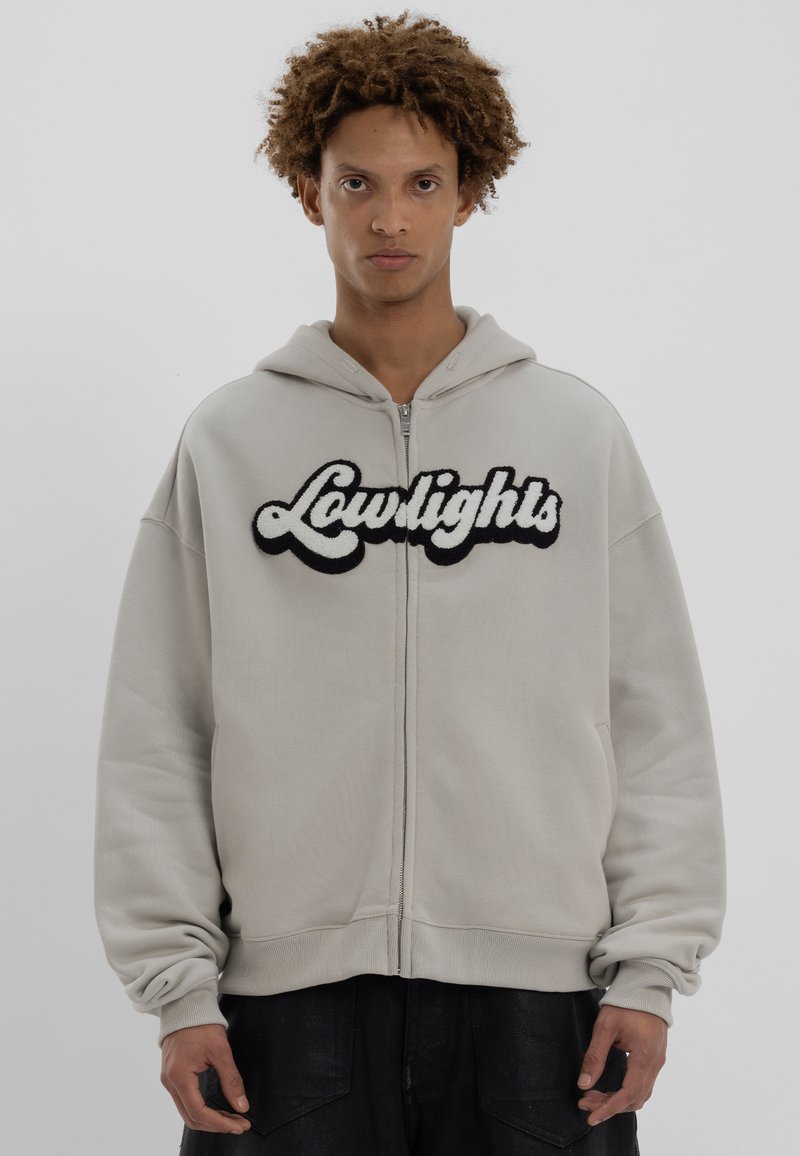 LOW LIGHTS STUDIOS® TRENDY ZIP HOODIE - Camisola com fecho - light grey
