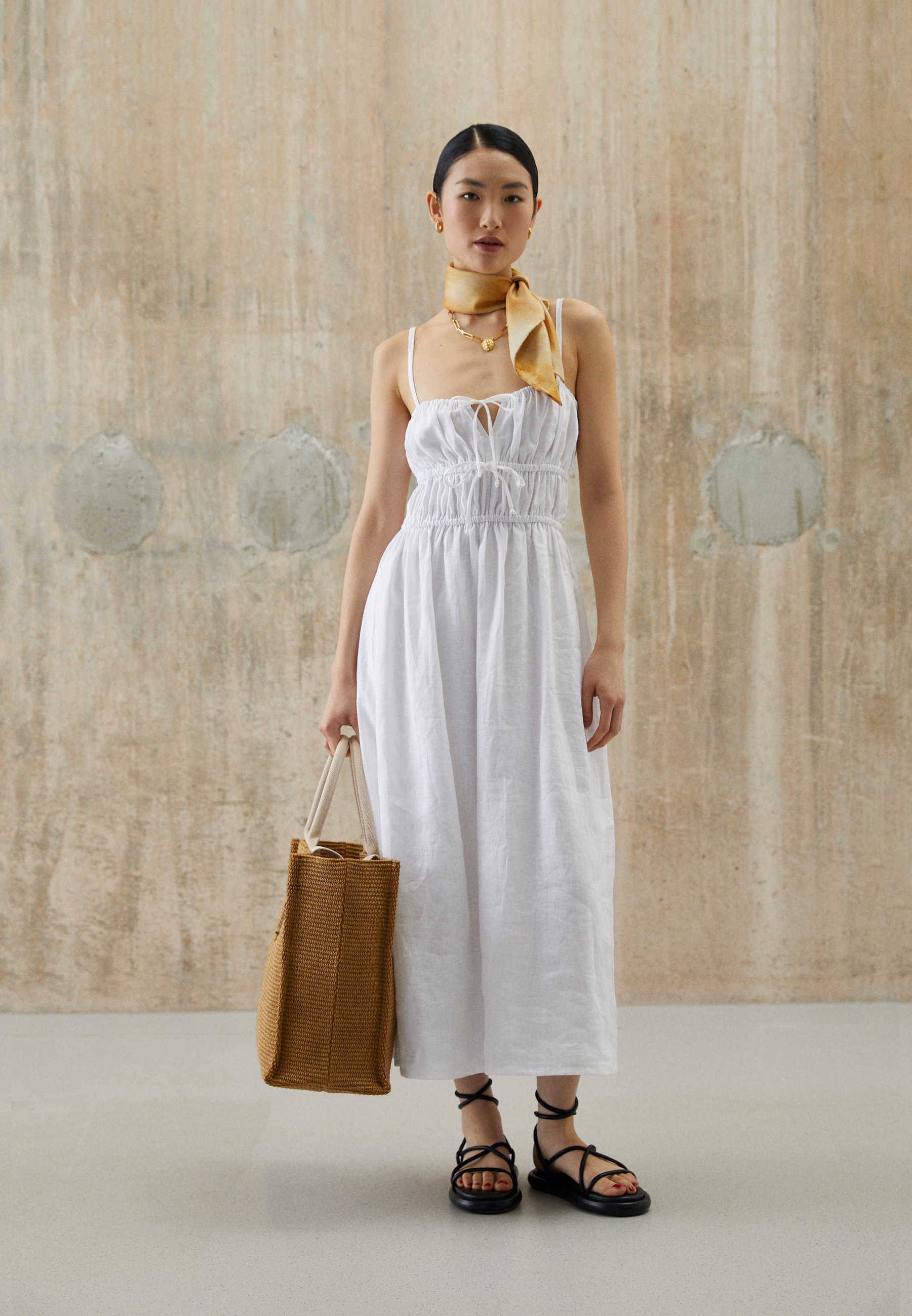 Faithfull the brand FRANCESCA MIDI DRESS - Vestito estivo - plain  white/bianco - Zalando.it