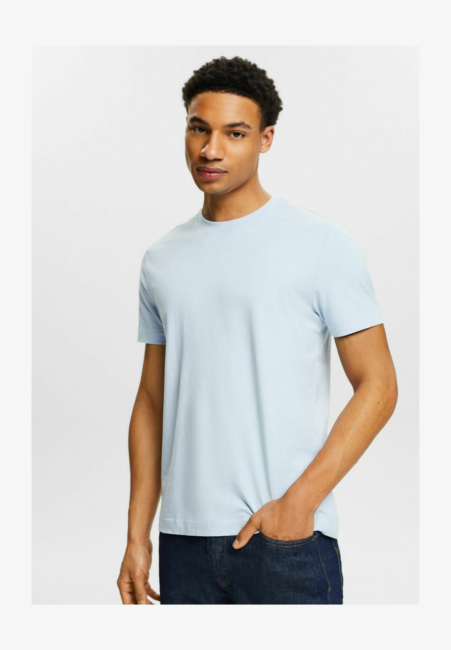 ESPRIT T-Shirt Uomo In Puro Cotone - Maglia A Maniche Corte, Girocollo - Casual Basic Per L'Estate - Facile Da Abbinare, Lavabile In Lavatrice