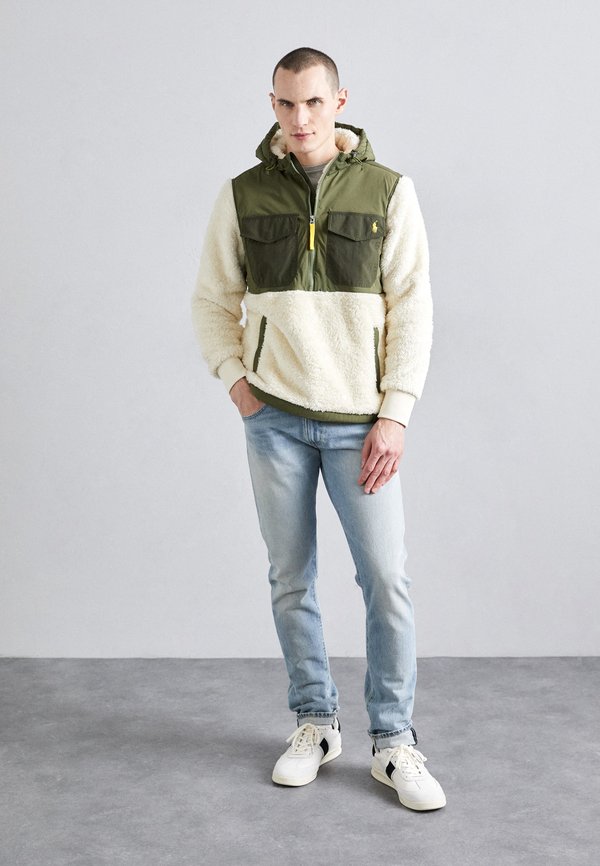 PILE FLEECE HYBRID HOODIE - Fleece jacket - andover cream multi4