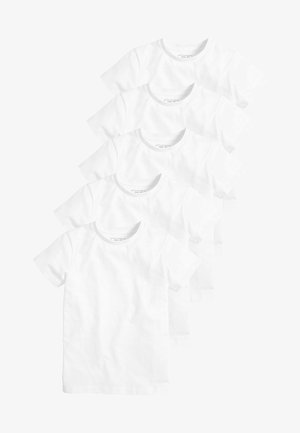 5 PACK - Tricou basic - white