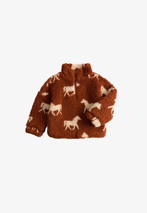 Marks & Spencer, HORSE PRINT BORG JACKET (2-10 YRS). UNISEX - Fleecetrøjer - rust
