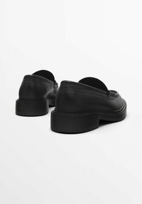 Massimo Dutti PENNY LOAFERS - Slip-ons - black