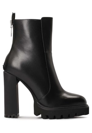 High heeled ankle boots - black