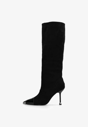 LIU JO, LIU JO METALLIC CAP TOE BOOTS - Bottes à talons hauts - black